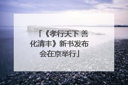 《孝行天下 善化清丰》新书发布会在京举行