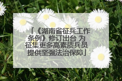《湖南省征兵工作条例》修订出台 为征集更多高素质兵员提供坚强法治保障