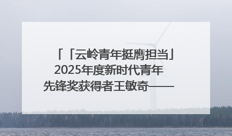 「云岭青年挺膺担当」2025年度新时代青年先锋奖获得者王敏奇——澜沧江上好渔人