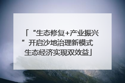 “生态修复+产业振兴”开启沙地治理新模式 生态经济实现双效益
