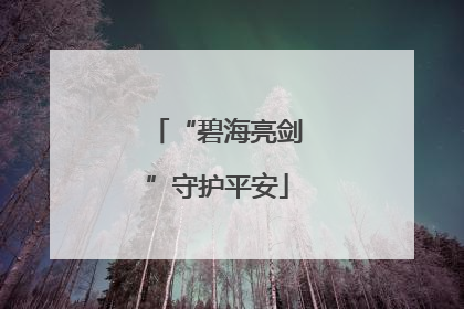 “碧海亮剑”守护平安