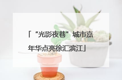 “光影夜巷”城市嘉年华点亮徐汇滨江