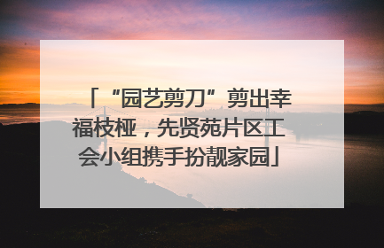 “园艺剪刀”剪出幸福枝桠，先贤苑片区工会小组携手扮靓家园