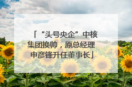 “头号央企”中核集团换帅，原总经理申彦锋升任董事长