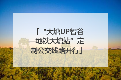 “大塘UP智谷—地铁大塘站”定制公交线路开行