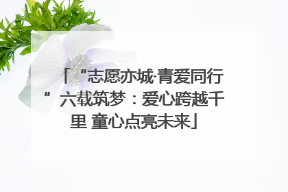 “志愿亦城·青爱同行”六载筑梦：爱心跨越千里 童心点亮未来