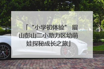 “小学初体验” 眉山彭山二小助力区幼萌娃探秘成长之旅