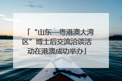 “山东—粤港澳大湾区”博士后交流洽谈活动在港澳成功举办