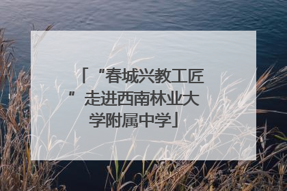 “春城兴教工匠”走进西南林业大学附属中学
