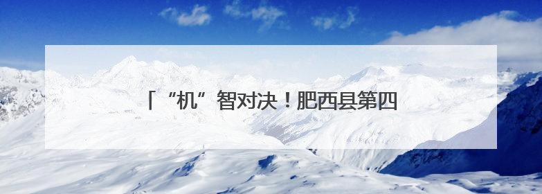 “机”智对决！肥西县第四届人工智能竞赛火热开赛