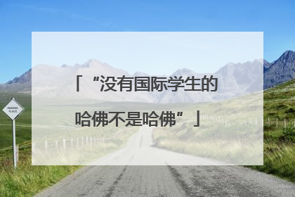“没有国际学生的哈佛不是哈佛”