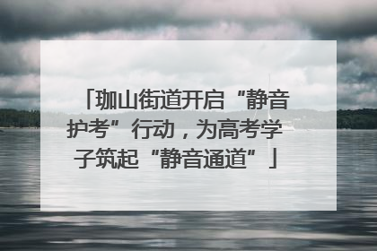 珈山街道开启“静音护考”行动，为高考学子筑起“静音通道”