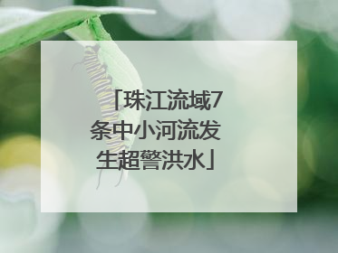 珠江流域7条中小河流发生超警洪水