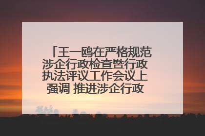 王一鸥在严格规范涉企行政检查暨行政执法评议工作会议上强调 推进涉企行政检查质效大幅提升