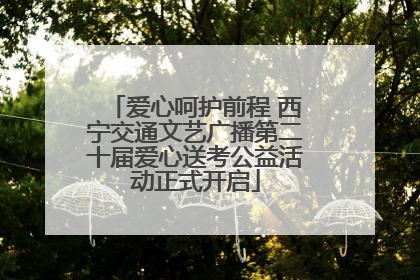 爱心呵护前程 西宁交通文艺广播第二十届爱心送考公益活动正式开启