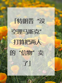 特朗普“没空理马斯克” 打算把两人的“信物”卖了
