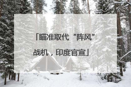 瞄准取代“阵风”战机，印度官宣