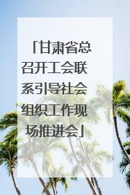 甘肃省总召开工会联系引导社会组织工作现场推进会