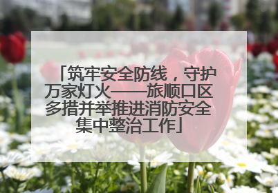 筑牢安全防线，守护万家灯火——旅顺口区多措并举推进消防安全集中整治工作