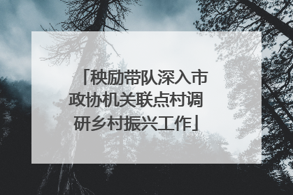 秧励带队深入市政协机关联点村调研乡村振兴工作