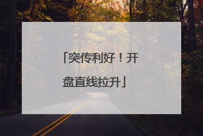 突传利好！开盘直线拉升