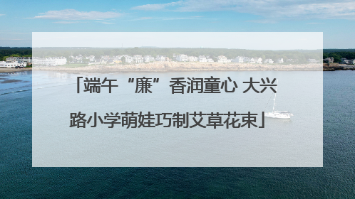 端午“廉”香润童心 大兴路小学萌娃巧制艾草花束