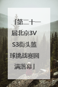 第二十一届北京3VS3街头篮球挑战赛圆满落幕