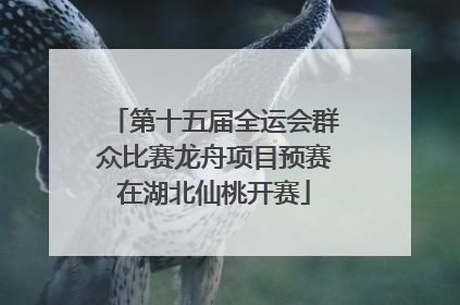 第十五届全运会群众比赛龙舟项目预赛在湖北仙桃开赛
