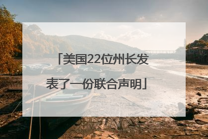 美国22位州长发表了一份联合声明