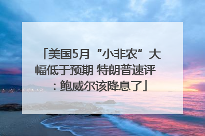 美国5月“小非农”大幅低于预期 特朗普速评：鲍威尔该降息了