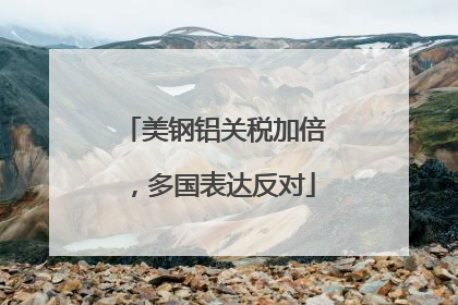 美钢铝关税加倍，多国表达反对