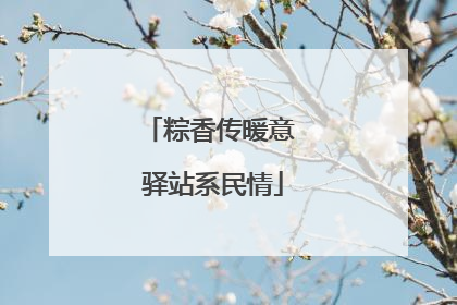 粽香传暖意 驿站系民情