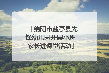 绵阳市盐亭县先锋幼儿园开展小班家长进课堂活动