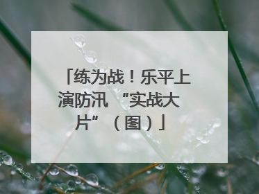 练为战！乐平上演防汛 “实战大片”（图）