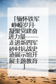 缅怀铁军峥嵘岁月·凝聚党建奋进力量——走进新四军砂村抗战史迹展示馆开展主题教育