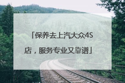 保养去上汽大众4S店，服务专业又靠谱