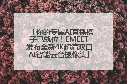 你的专属AI直播搭子已就位！EMEET发布全新4K超清双目AI智能云台摄像头
