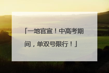 一地官宣！中高考期间，单双号限行！