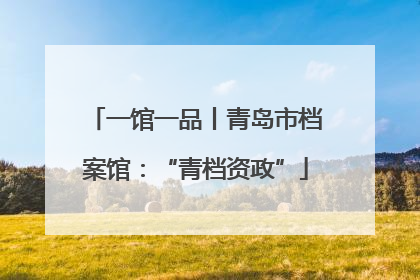 一馆一品丨青岛市档案馆：“青档资政”