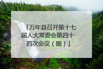 万年县召开第十七届人大常委会第四十四次会议（图）