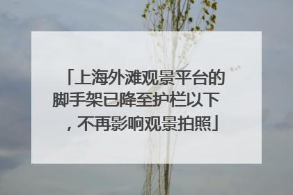 上海外滩观景平台的脚手架已降至护栏以下，不再影响观景拍照