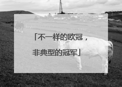 不一样的欧冠，非典型的冠军