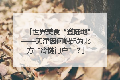 世界美食“登陆地”——天津因何崛起为北方“冷链门户”？