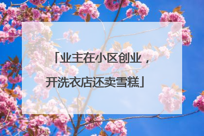 业主在小区创业，开洗衣店还卖雪糕