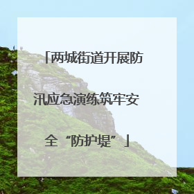 两城街道开展防汛应急演练筑牢安全“防护堤”