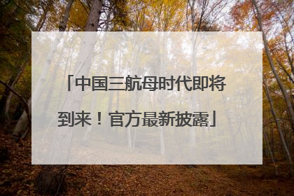 中国三航母时代即将到来！官方最新披露