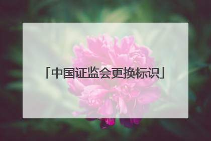 中国证监会更换标识