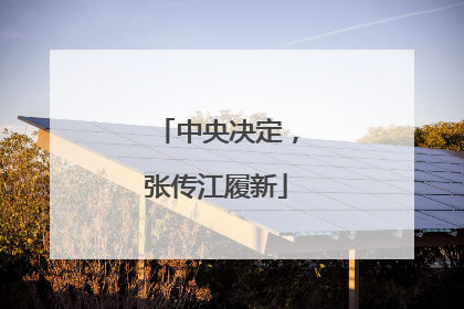 中央决定，张传江履新