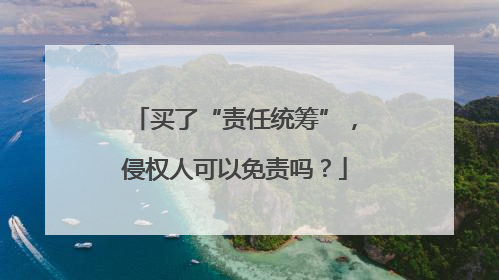 买了“责任统筹”，侵权人可以免责吗？
