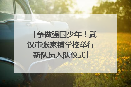 争做强国少年！武汉市张家铺学校举行新队员入队仪式